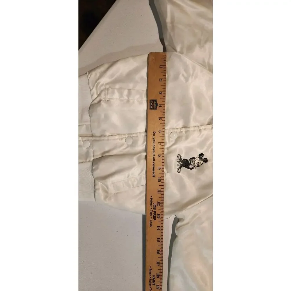 RARE VINTAGE NOS 1987 DISNEY MICKEY MOUSE CHALK LINE SATIN JACKET W/ HANGTAGS